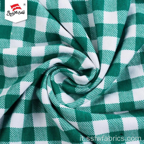 Shopping online Popolare tessuto in rayon spandex personalizzato plaid